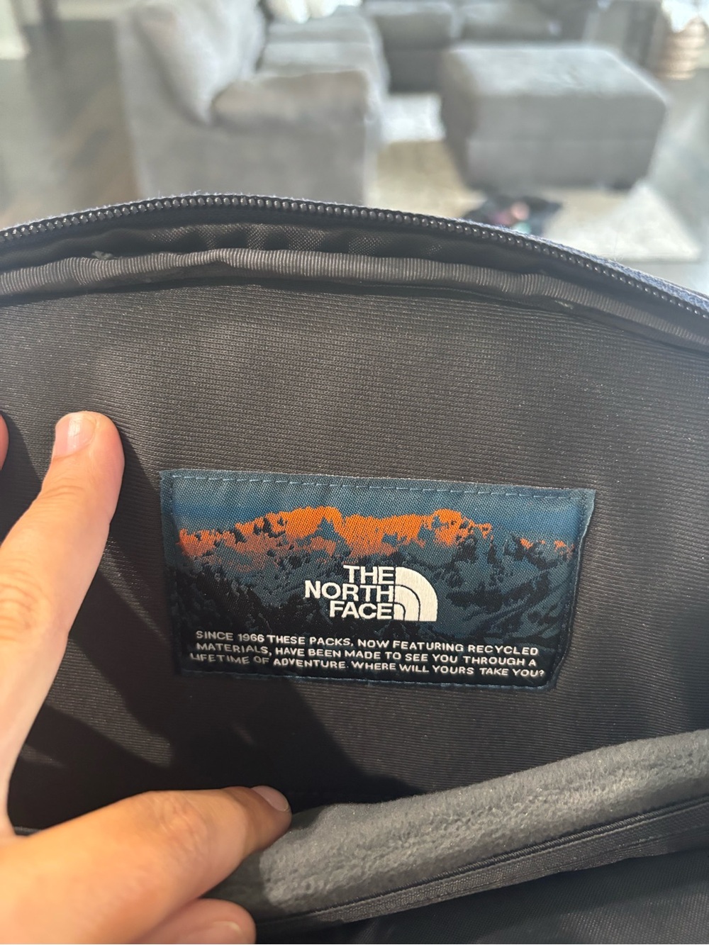 The North Face 31L Surge Backpack in Navy and Black - Picture 7 of 16